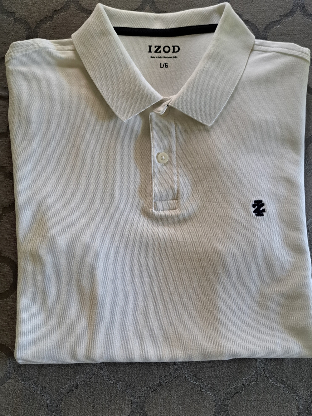 IZOD Men’s L Bright White Advantage Performance Polo Shirt Short Sleeve